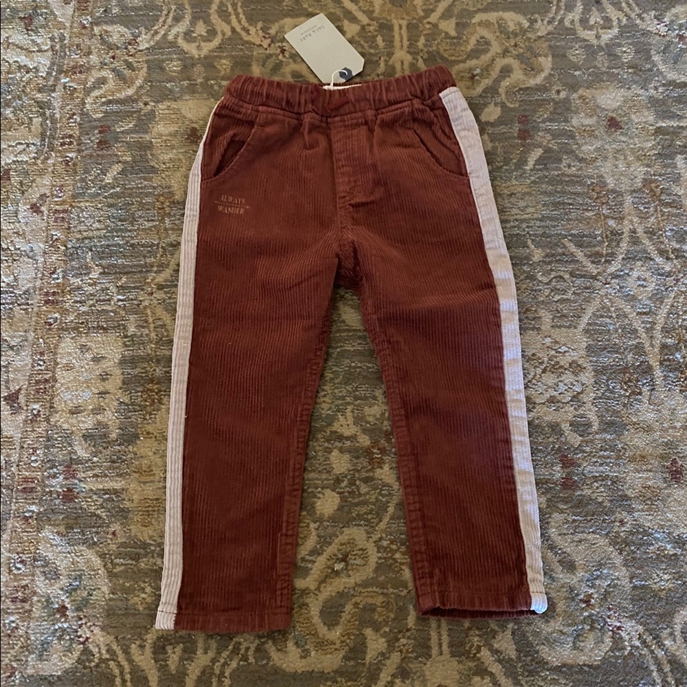 NWT Zara baby boy red corduroy pant size 3/4 yrs
